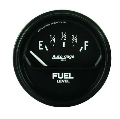 AutoMeter Gauge, Fuel Level, 2 5/8", 0OE to 90OF, Elec, Black, AutoGage