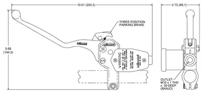 Wilwood Brakes Wilwood MCHANDLEBAR58LHWILWOODW