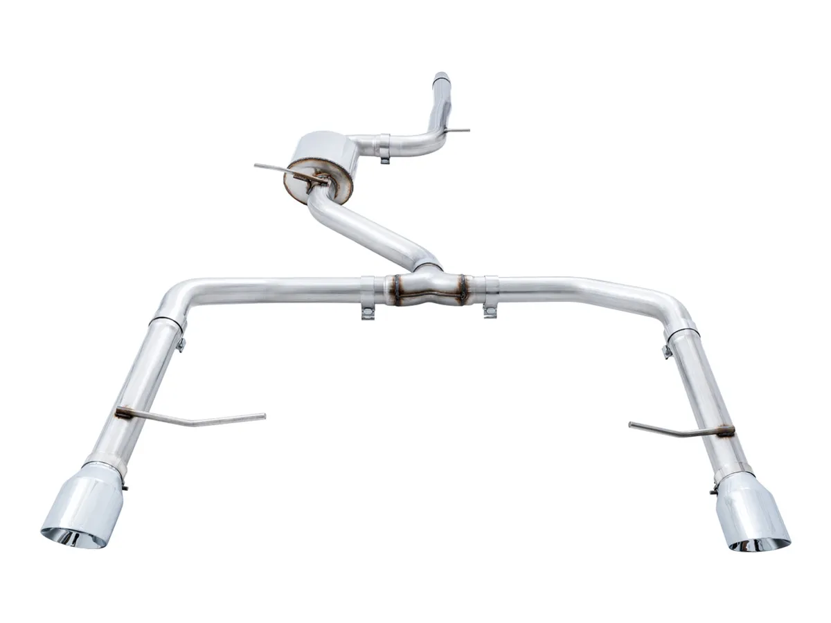AWE Track Edition Exhaust - Non-Resonated - for MK7 Jetta GLI w/ Stock Downpipe - Chrome Silver Tips product image