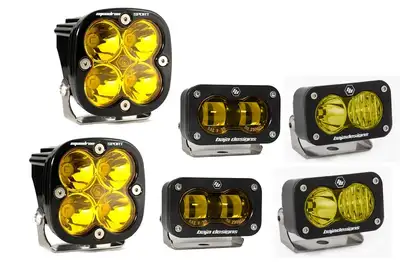 Baja Designs Baja Designs S2 SAE Sportsmen Fog Pocket Light Kit w/ Upfitter - Amber - Bronco 2021+ w/ Steel Bumper