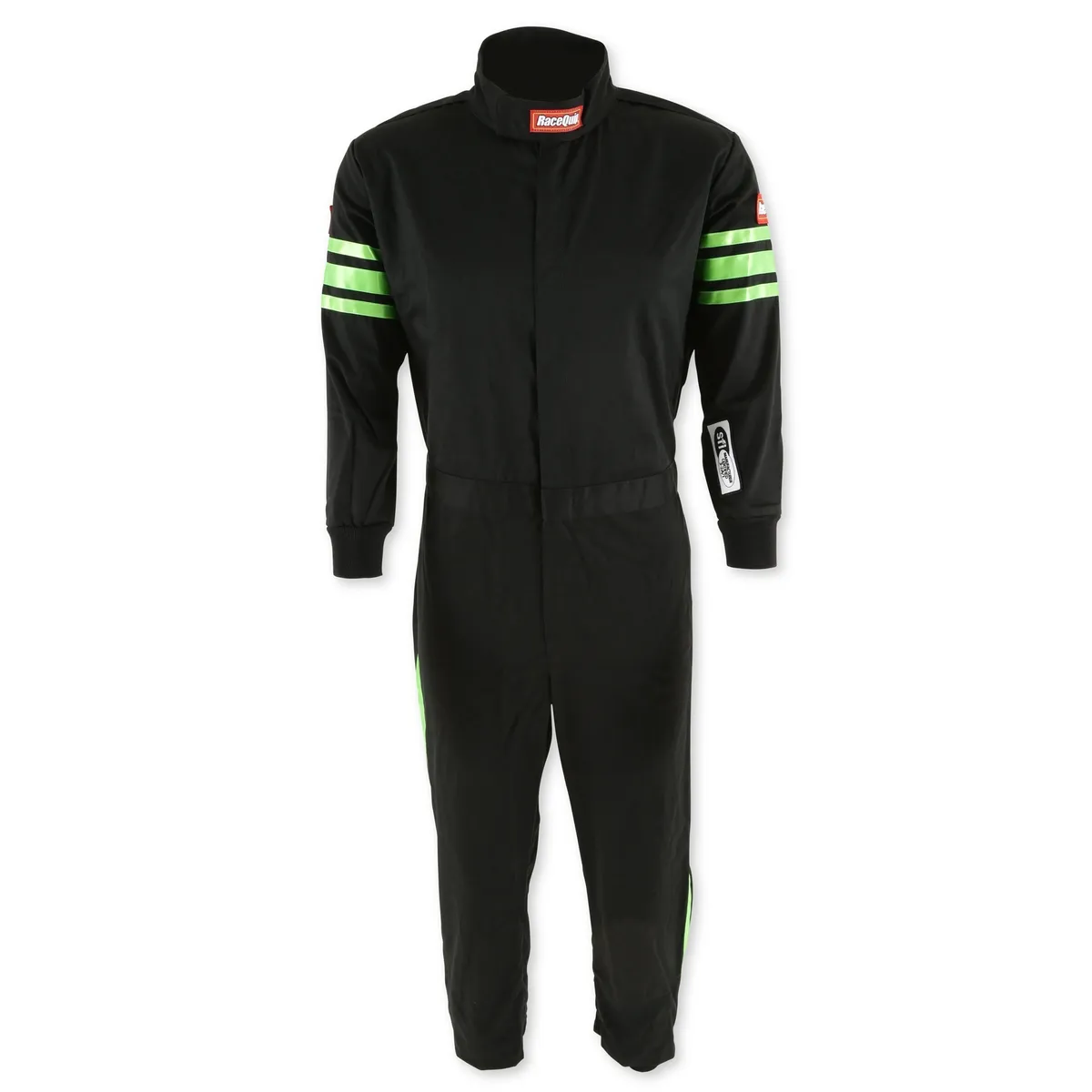 Racequip One Piece Single Layer Racing Driver Fire Suit Sfi 3.2a 1 Green Trim Youth Small