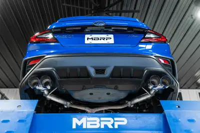 MBRP Exhaust Armor Pro Cat Back Exhaust System; 2.5 in. Tubing; Dual Split Rear; T304 Stainless Steel; 4.0 in. Dual Carbon Fiber Tips;