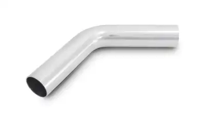 Vibrant Performance 60 Degree Aluminum Bend; 2.75 in. O.D.; 4.125 in. Centerline Radius; 5.5 Leg Length From Tangent; 1.5MM Wall Thickness; 6063 Aluminum; Polished;