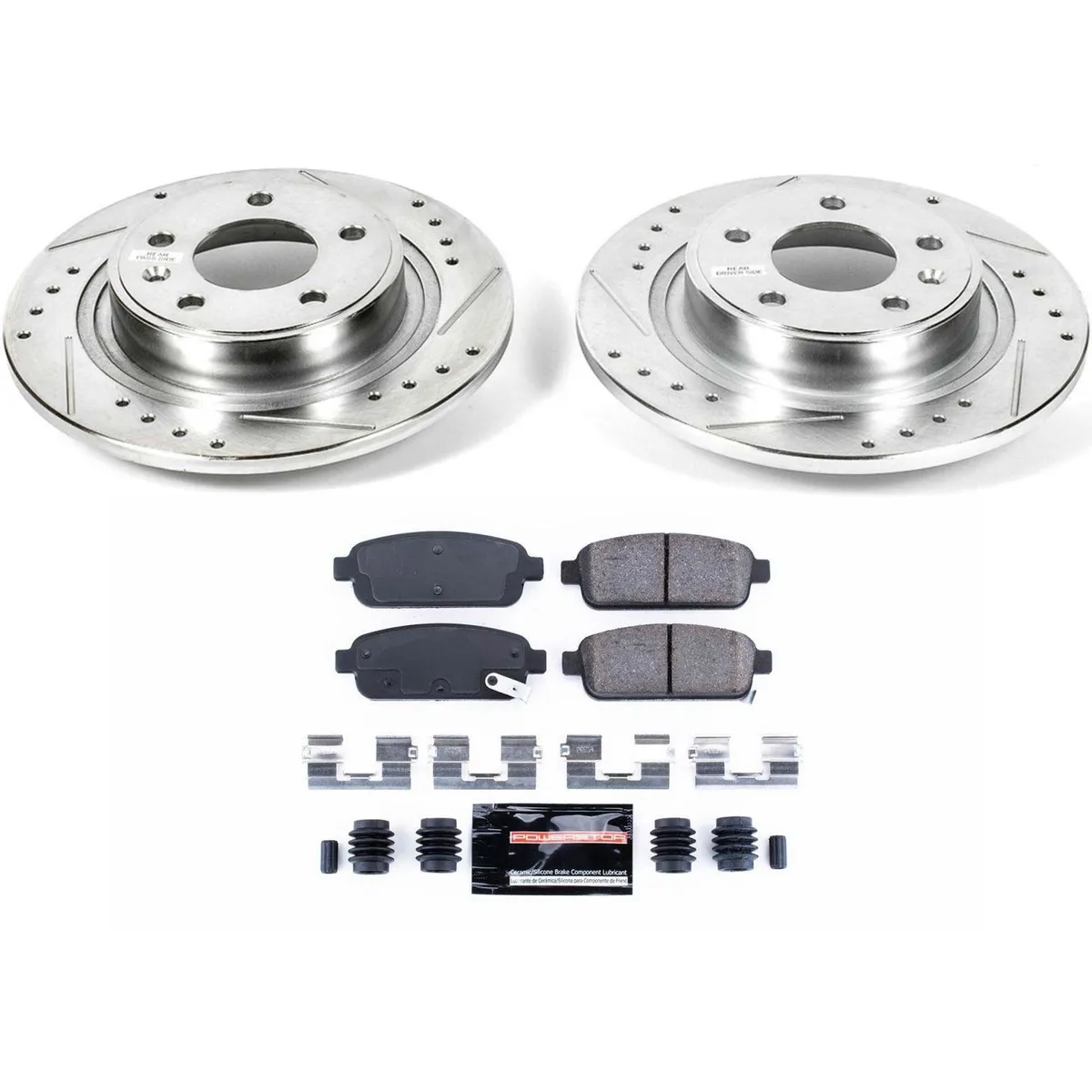 Z23 Evolution Sport Upgrade Kit: Drilled/Slotted Rotors; Carbon-Fiber Ceramic Pads W/Hardware product image