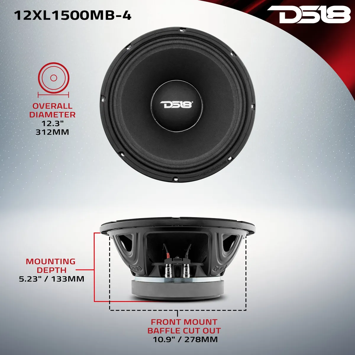 XL 12" Mid-Bass Loudspeaker 750 Watts Rms 4-Ohm product image