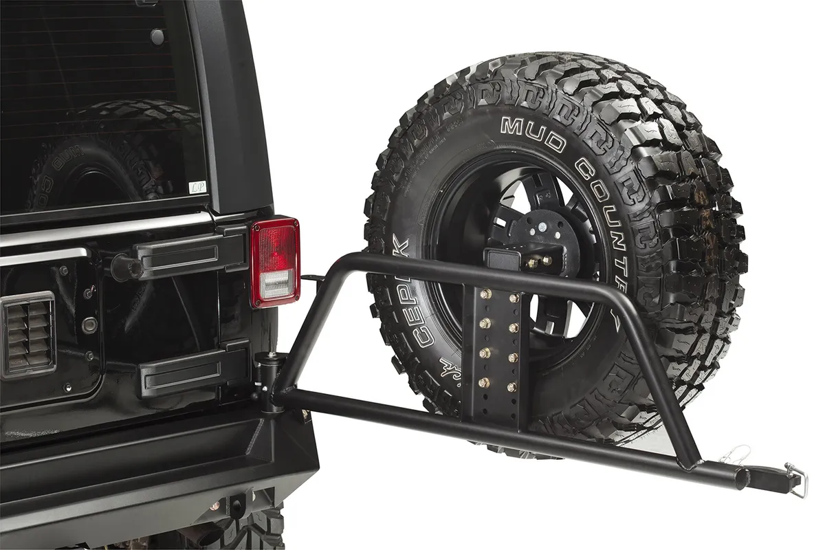 Spare Tire Carrier; 2 Stage Black Powder Coated; For Use w/PN[JP97-Y1051/JK07-Y1251]; product image