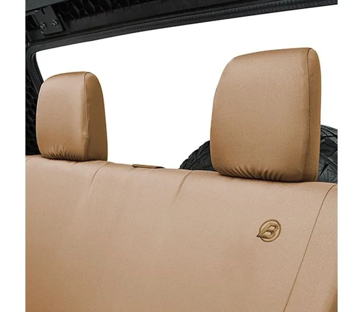Jeep Wrangler Seat Covers For Jeep 2007-2018 Wrangler JK 2 Door Rear Premium Vinyl Fabric Tan Bestop product image