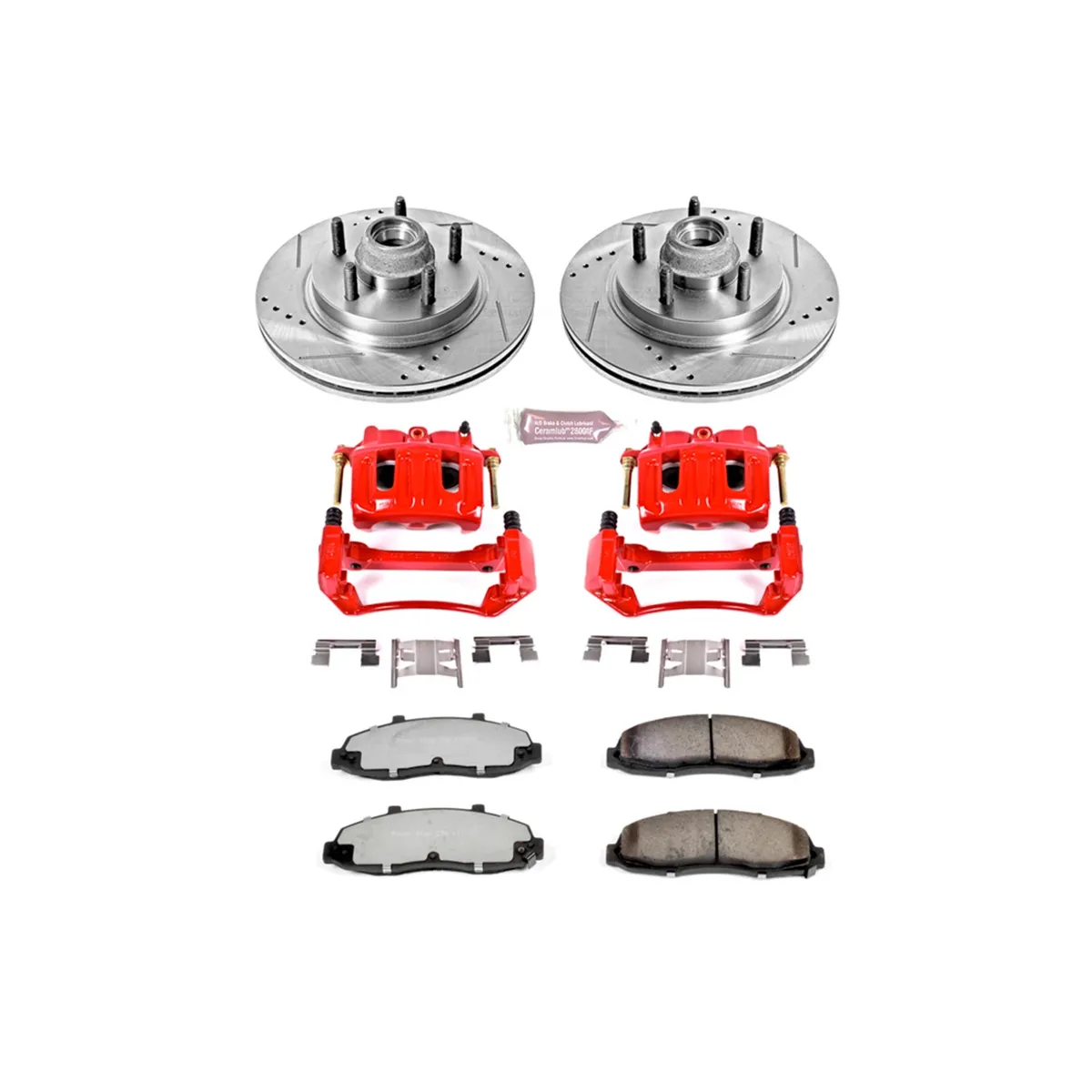 Z36 Truck/Tow Upgrade Kit: Drilled/Slotted Rotors; Carbon-Fiber Ceramic Pads; Powder Coated Calipers product image