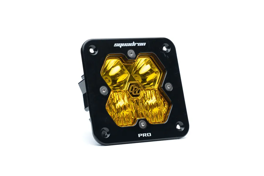 Squadron 2.0 Pro Black Flush Mount LED Auxiliary Light Pod Universal Baja Amber Driving/Combo Baja Designs product image