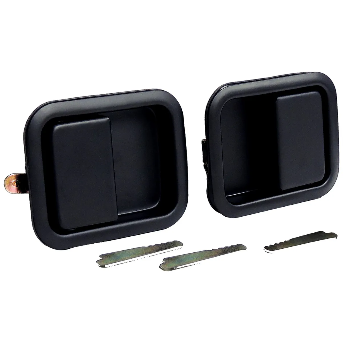 Black Exterior Door Handle Kit For 198106 Jeep Cjs YJ TJ w/ Full Steel Doors product image