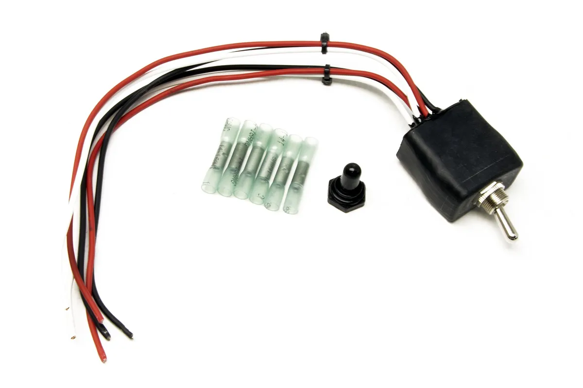 Painless Wiring Weatherproof Toggle Switch; On/Off/On; Double Pole/Double Throw; 20 Amp w/Boot And Connector;