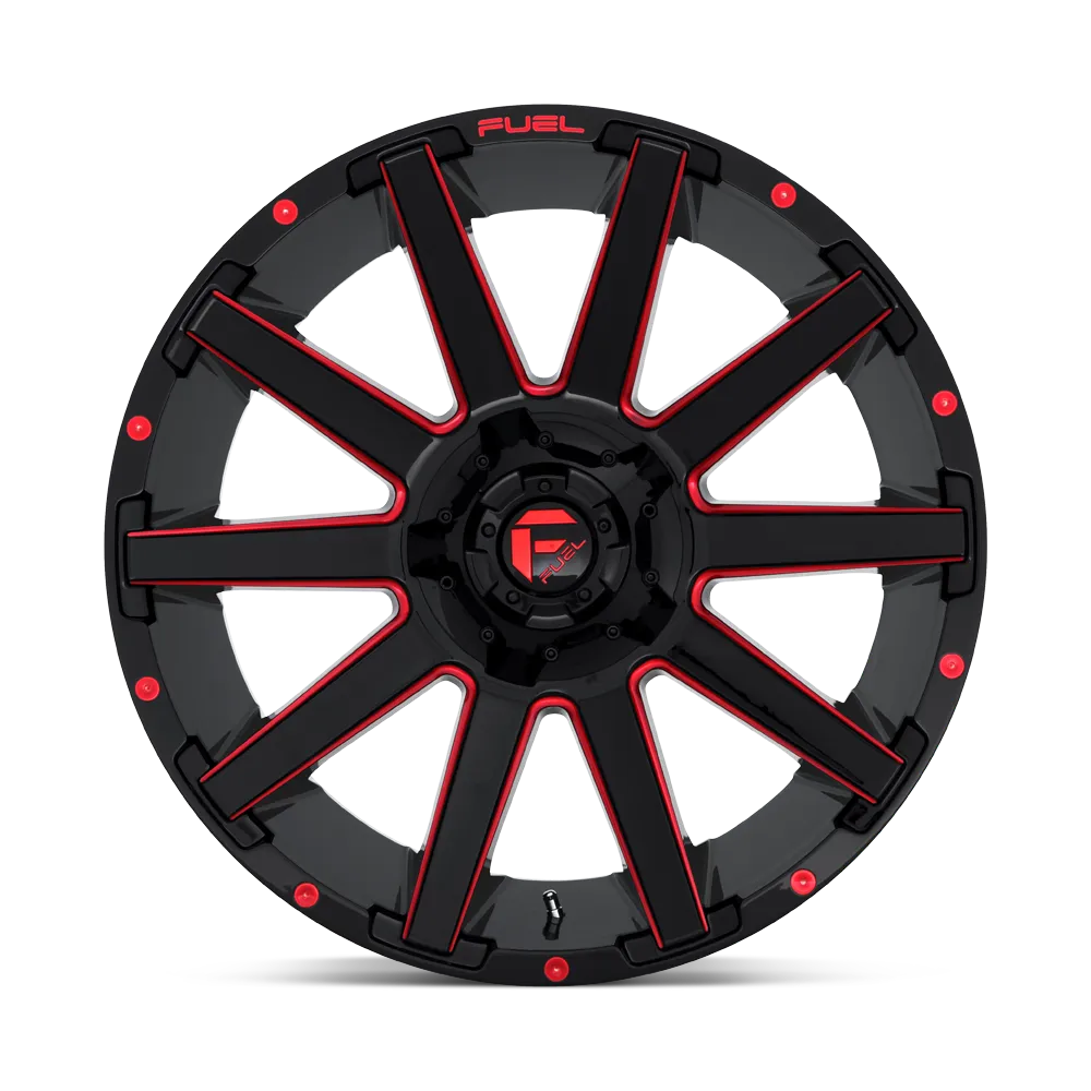 Contra 20x9 6x135.006x139.70 Gloss Black Red Tinted Clear 20 mm product image