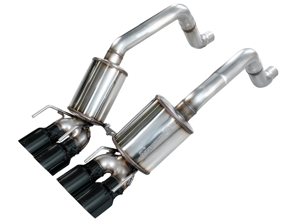AWE Touring Edition Axleback Exhaust for C6 Chevrolet Corvette 6.2L (2009-2013) - Chrome Silver Tips 3015-42662 product image
