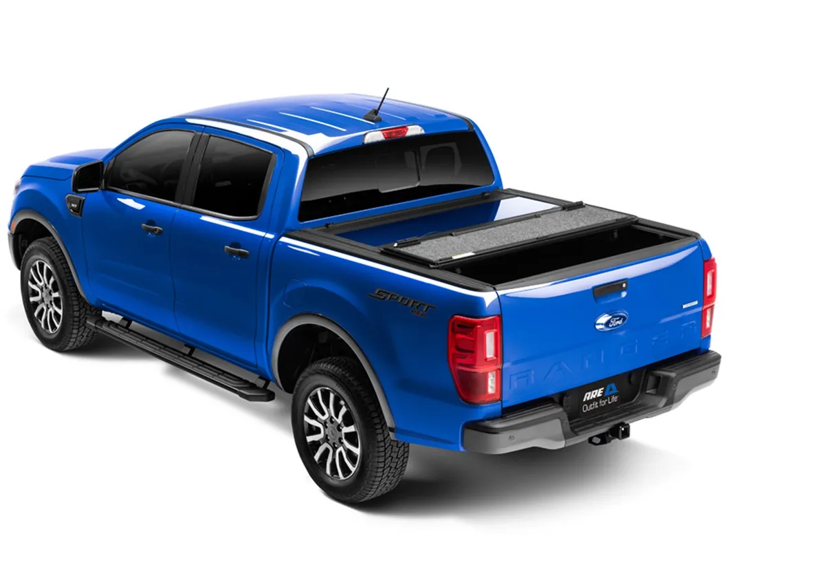 Fusion Tri-Fold Tonneau Cover; Magnetic Gray; Paint Code J7; product image