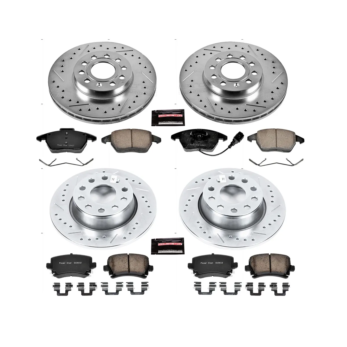 Z23 Evolution Sport Upgrade Kit: Drilled/Slotted Rotors; Carbon-Fiber Ceramic Pads W/Hardware product image