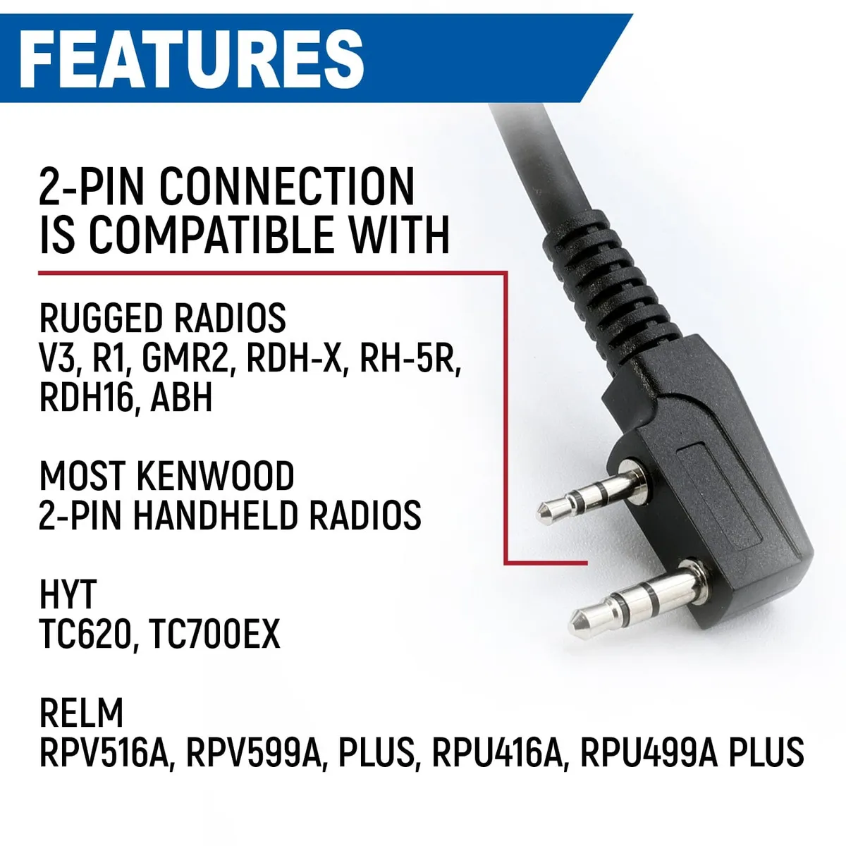 Rugged Gmr2 Plus - Gmrs And Frs Two Way Handheld Radio With Hand Mic product image