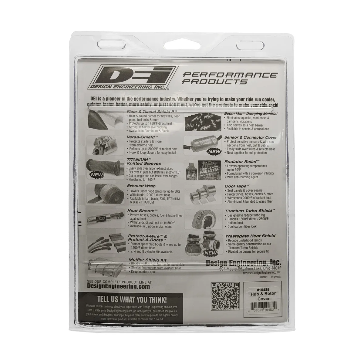 DEI 10485 Hub and Rotor Cover 010485 product image