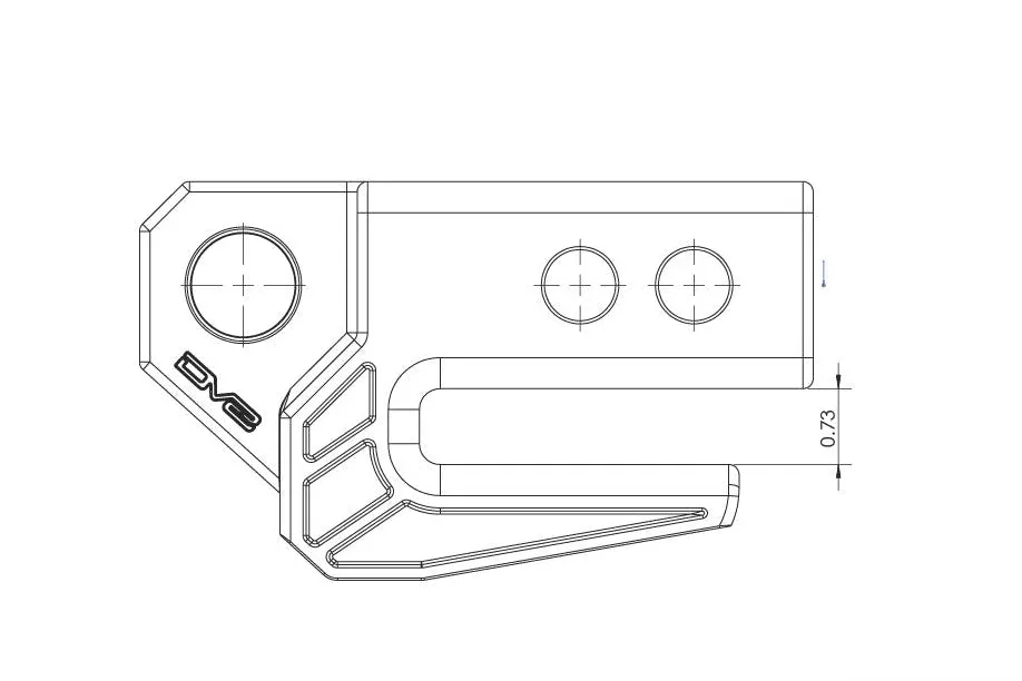DV8 Offroad Xtract Hitch Skid Plate - Black product image