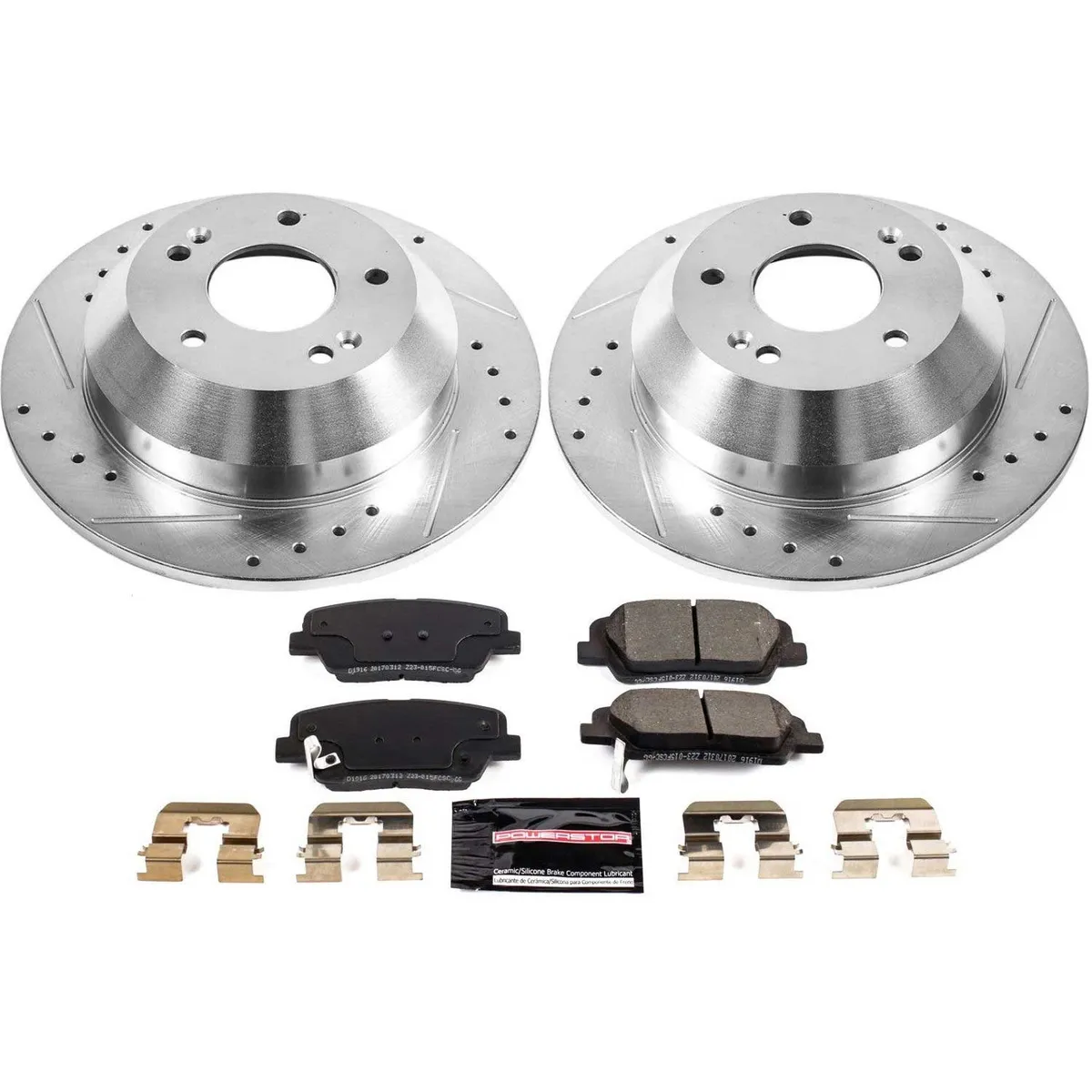 Z23 Evolution Sport Upgrade Kit: Drilled/Slotted Rotors; Carbon-Fiber Ceramic Pads W/Hardware product image