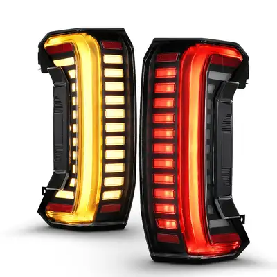 ANZO USA Toyota Tundra 22-26 Full LED Tail Lights Black Clear Lens w/ Sequential (Fits All Models)