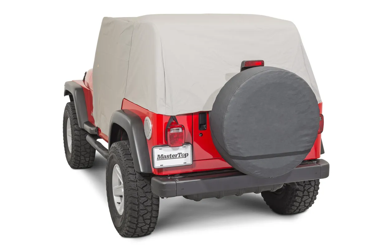 Jeep TJ Full Door Cab Cover For 92-06 Jeep Wrangler TJ Gray Denim MasterTop product image