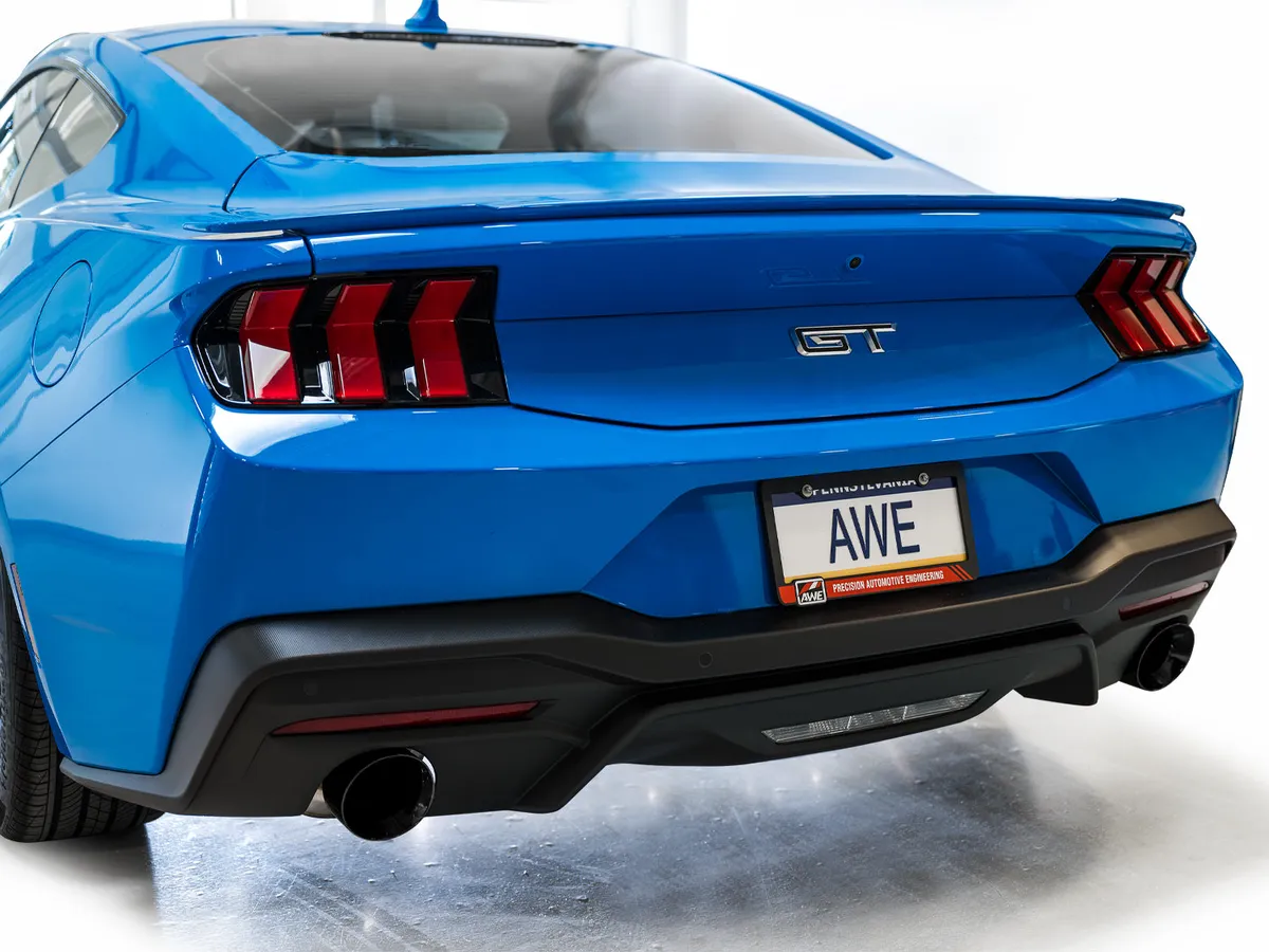 AWE Touring Edition Exhaust for S650 Ford Mustang GT Fastback - Dual Diamond Black Tips product image