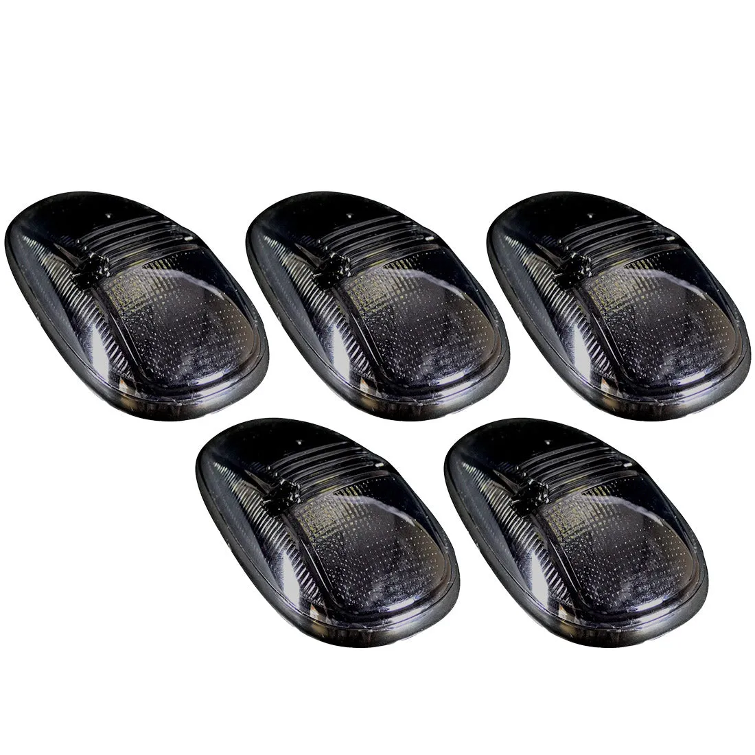 9902 RAM Cab Roof Lights Smoke Lens Black Base Amber LED Bulbs W/Out Wiring (5pc) product image