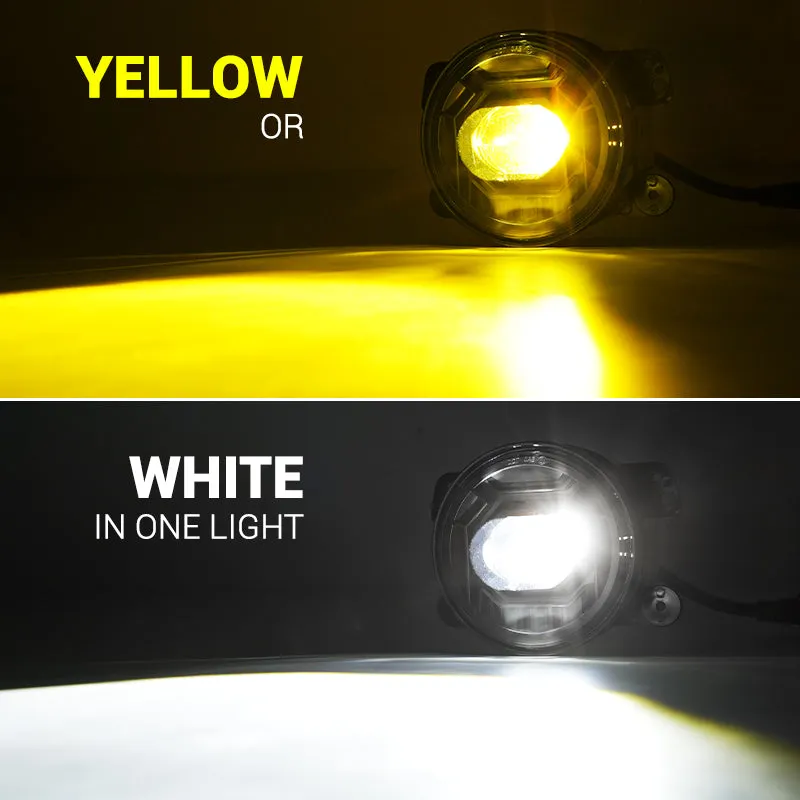 LED Factory Mart 4" 30W Dual Color LED Fog Lights for Jeep Wrangler product image