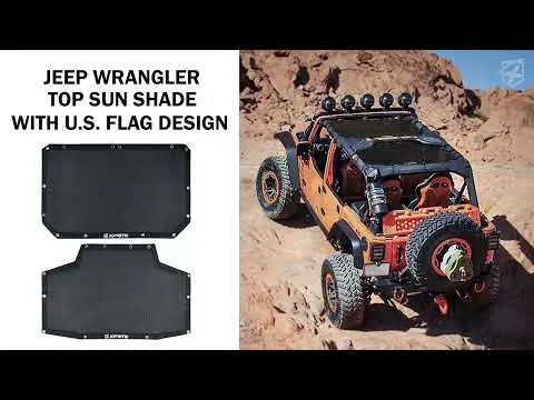 Xprite Jeep Wrangler JKU Bikini Mesh Sunshade Top 2007 to 2018 4 Door UV Protection Mesh Roof Shade for Jeep product image