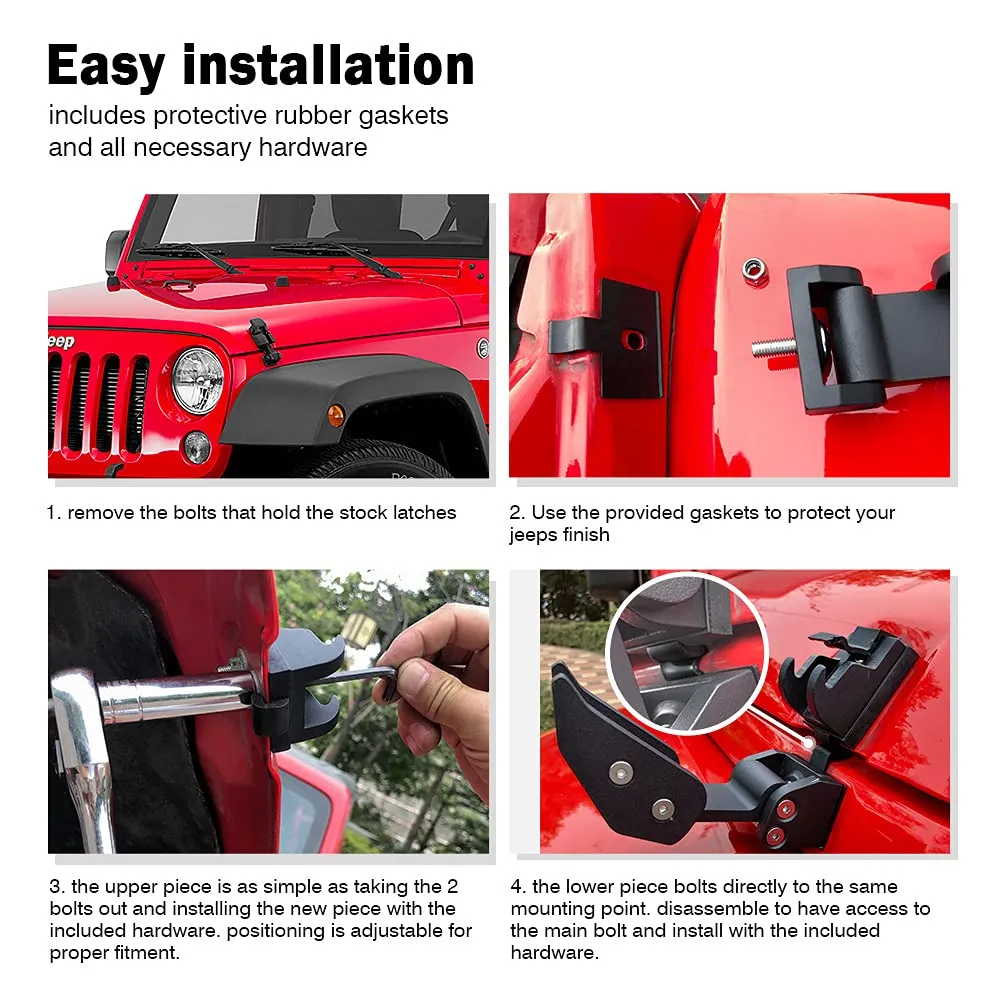 Jeep Wrangler Aluminum Hood Latch with Star product image
