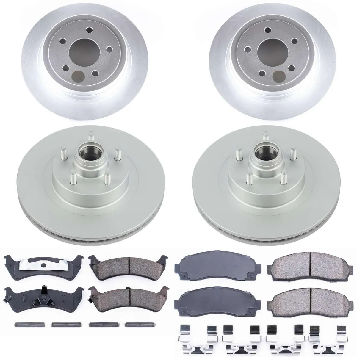 Z17 Geomet Coated Rotor Kit: Genuine Geomet Fully Coated Rotors; Ceramic Pads W/Hardware product image