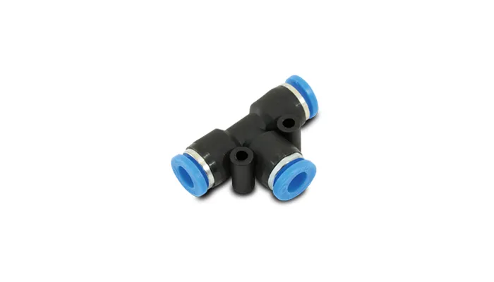 Tee Vacuum Fitting; Union; For 0.1875 in. OD Tubing; 150 PSI Maximum Operating Pressure; Plastic; product image
