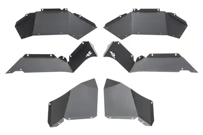 Rugged Ridge Rugged Ridge Rear Aluminum Inner Fender Liners - Black - JL