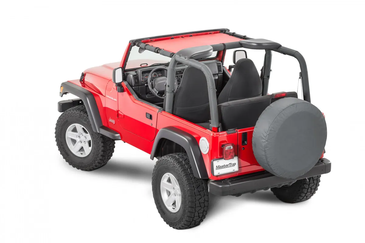 Jeep TJ Mesh Bimini Top ShadeMaker For 97-06 Wrangler TJ Red MasterTop product image