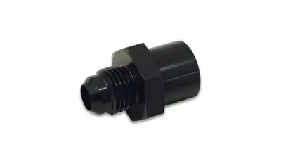 Vibrant Performance Male AN to Female Metric Adapter Fitting; -6AN; M14x1.5 Metric Size; 6061 Aluminum; Black Anodized;