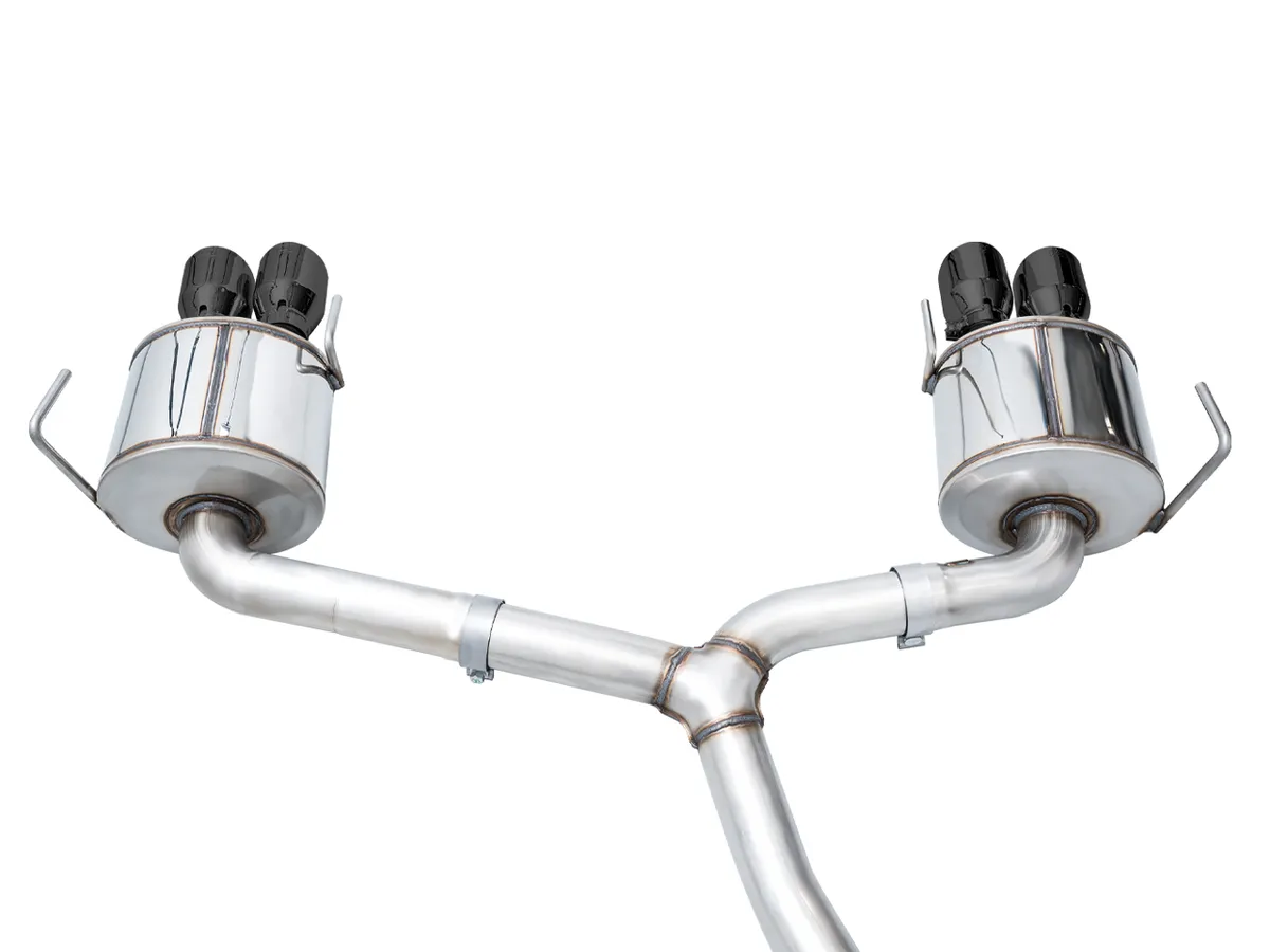 AWE Track Edition Axleback Exhaust for VB Subaru WRX - Diamond Black Tips 3020-43424 product image