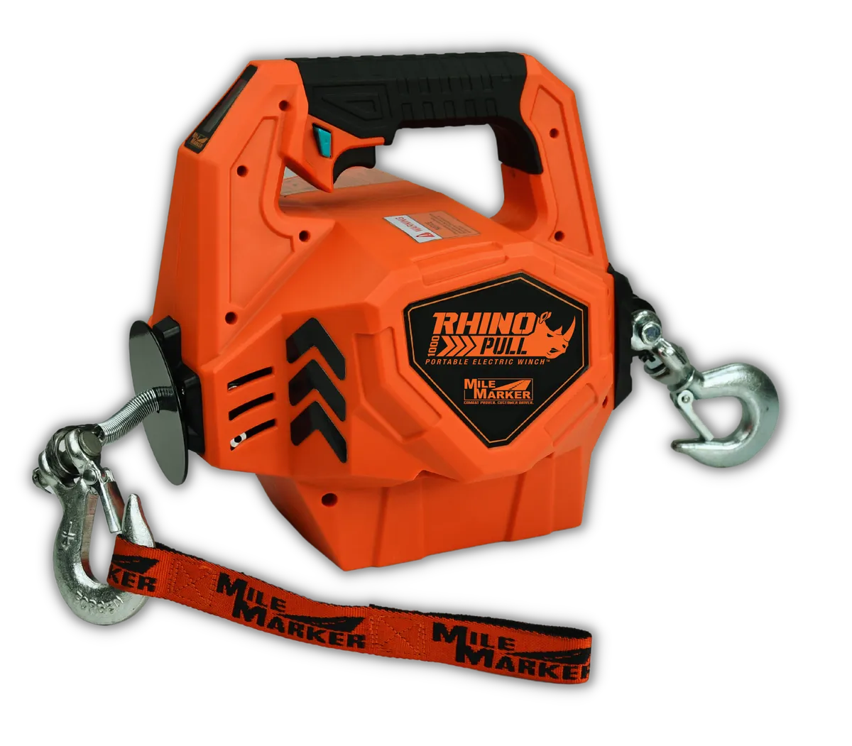 Mile Marker 71-1000 Rhino Pull 1000lb Portable Winch With Synthetic Rope product image