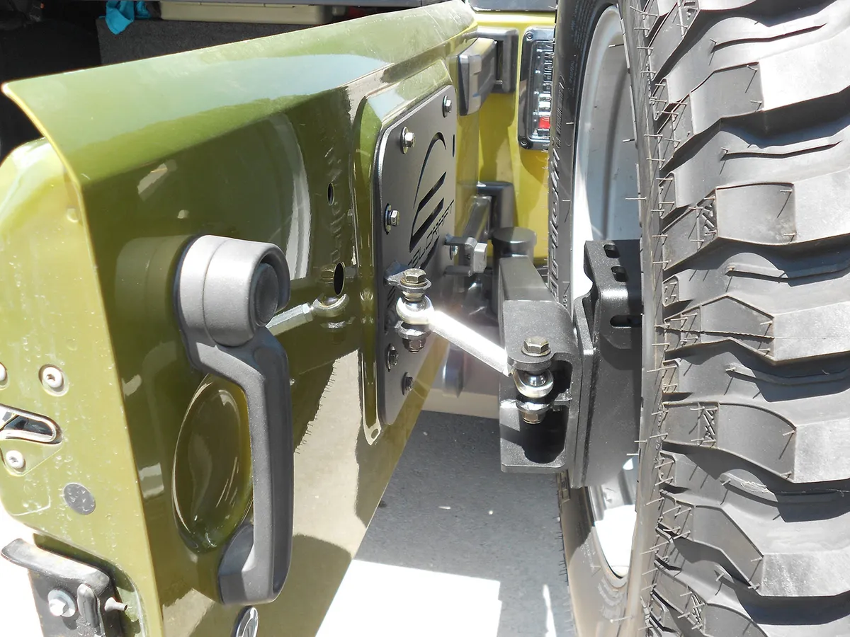 0718 Tire Carrier For Wrangler JK Rear Bumper 6592500 Textured Black Tire Carr product image