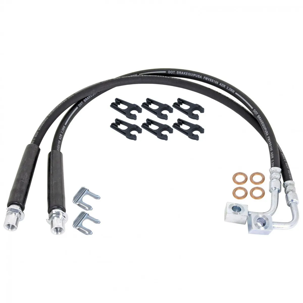 aFe Power Gladiator Extended Rear Braided Brake Hose Kit For 20-Pres Jeep Gladiator JT RockJock 4x4