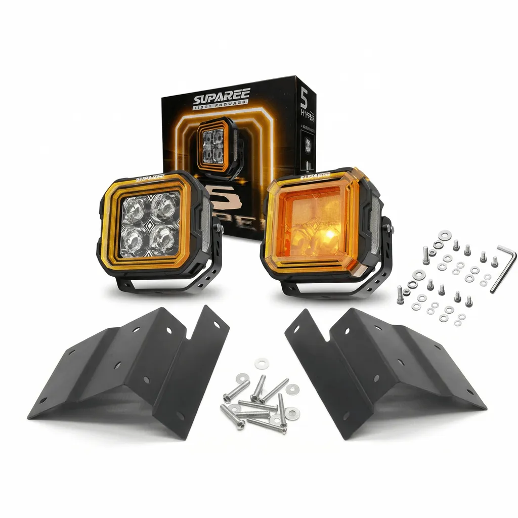 5 Inch LED Pod Lights White + Amber Dual-Mode for Jeep Wrangler JL/ Gladiator JT product image