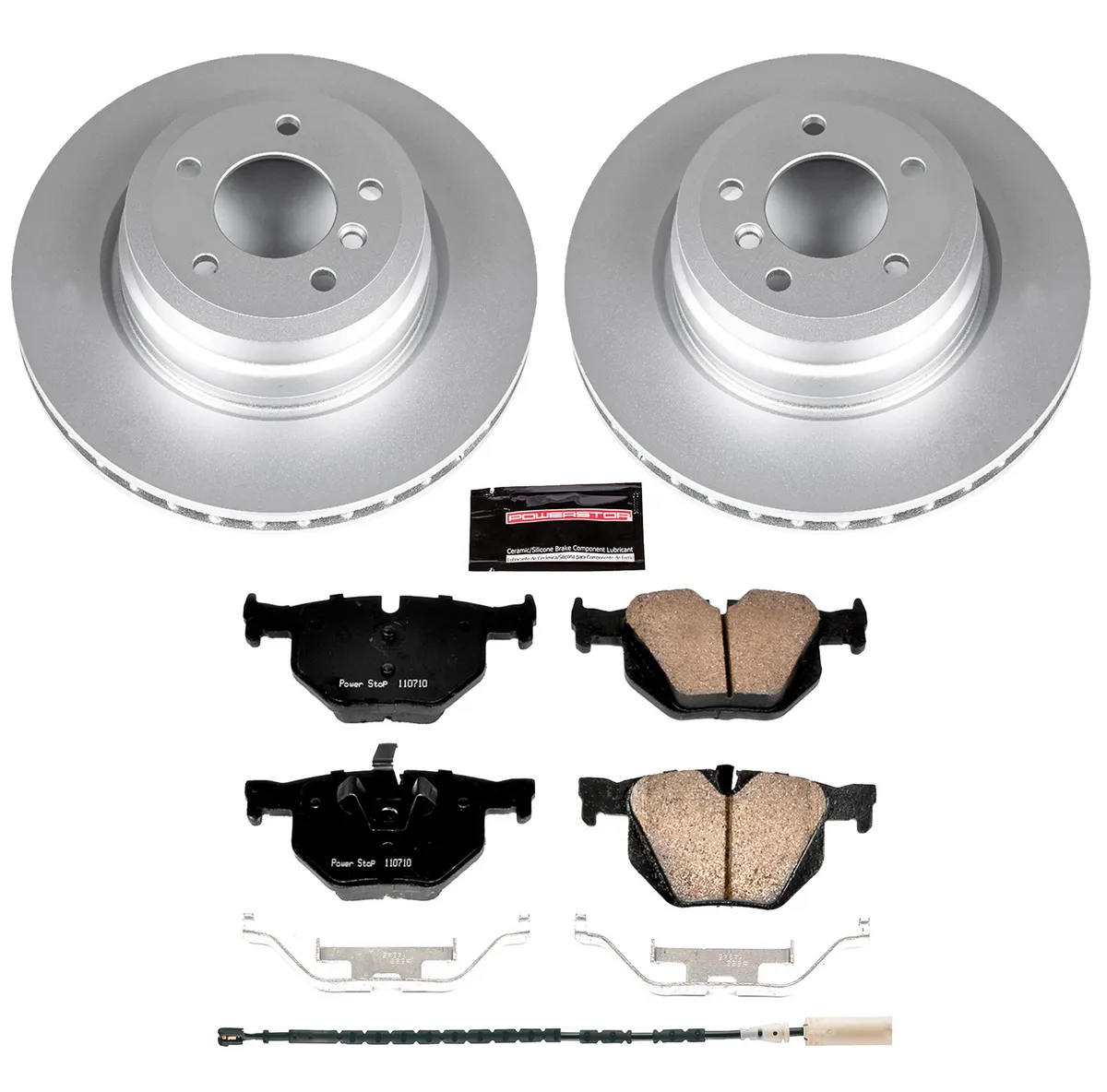 Z23 Sport Geomet Coated Rotor Kit For European Vehicles: Genuine Geomet Fully Coated Rotors; Carbon-Fiber Ceramic Pads W/Hardware; Pad Sensors product image