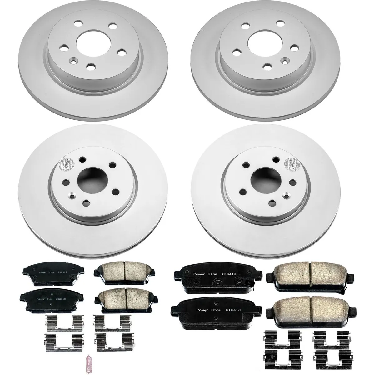 Z17 Geomet Coated Rotor Kit: Genuine Geomet Fully Coated Rotors; Ceramic Pads W/Hardware product image
