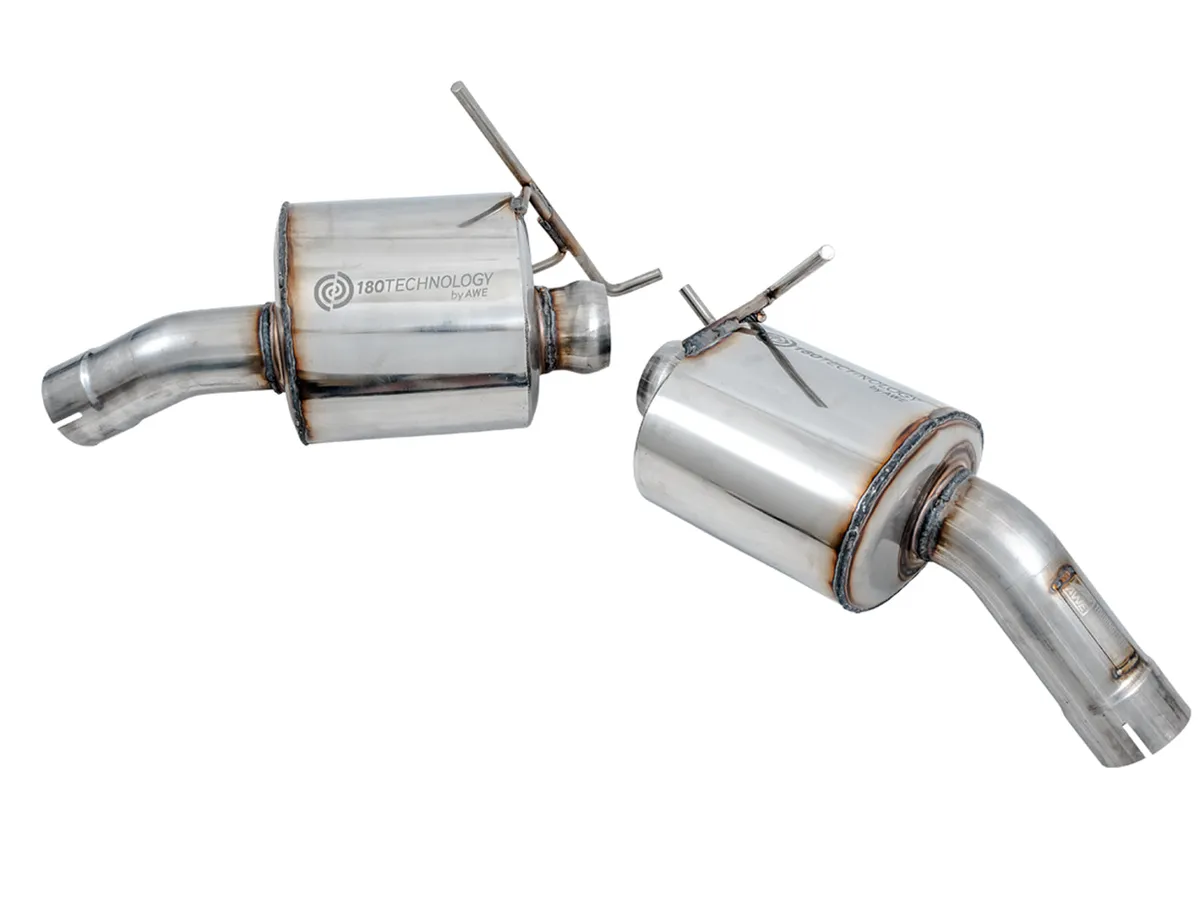 AWE Track Edition Exhaust for C8 Corvette - Quad Chrome Silver Tips product image