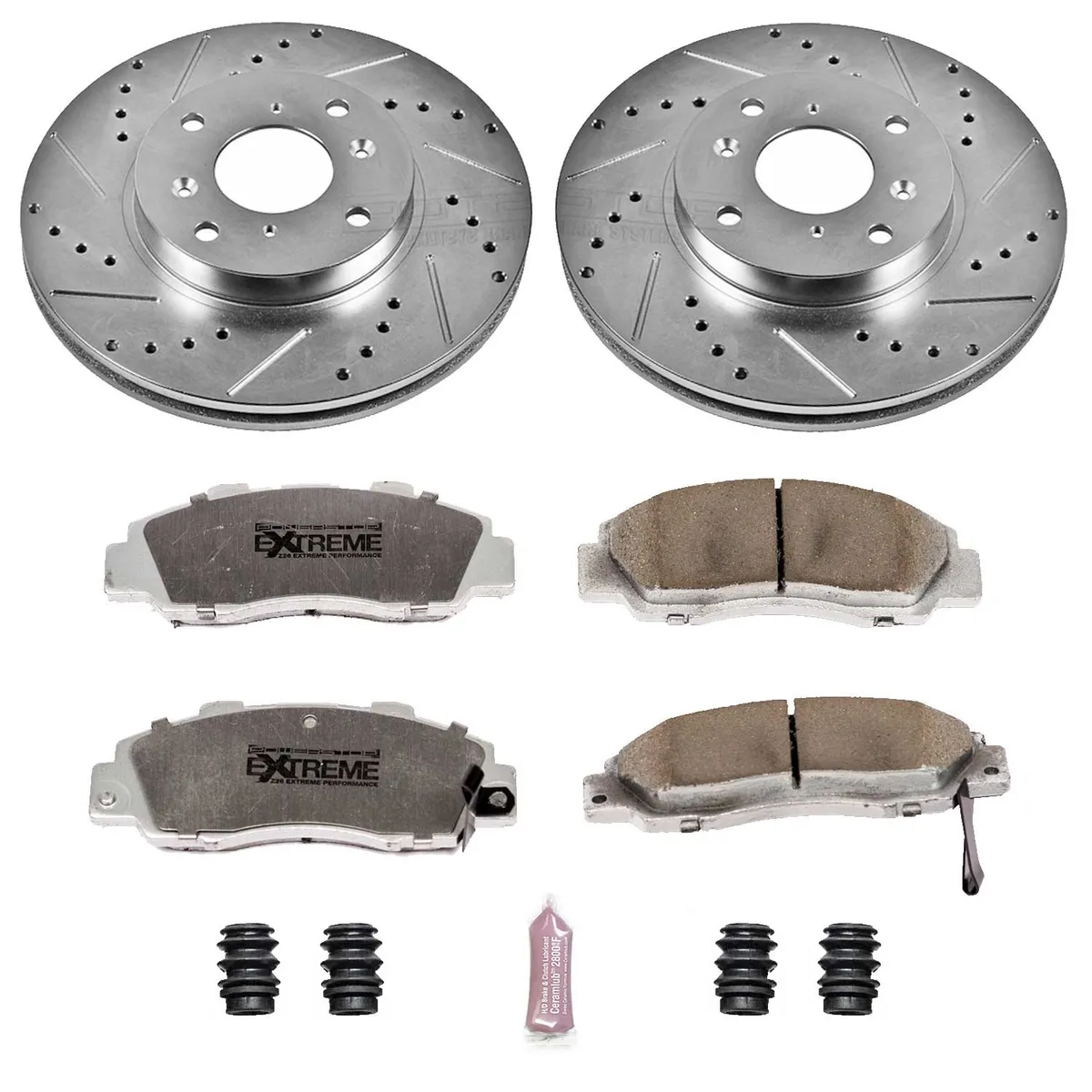 Z26 Street Warrior Upgrade Kit: Drilled/Slotted Rotors; Carbon-Fiber Ceramic Pads W/Hardware product image