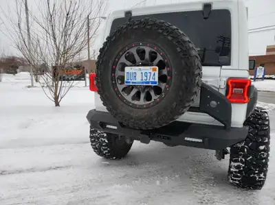 Steinjager Steinjäger Bumpers Wrangler JL 2018 to Present Rear Backup Sensor Provision Texturized Black