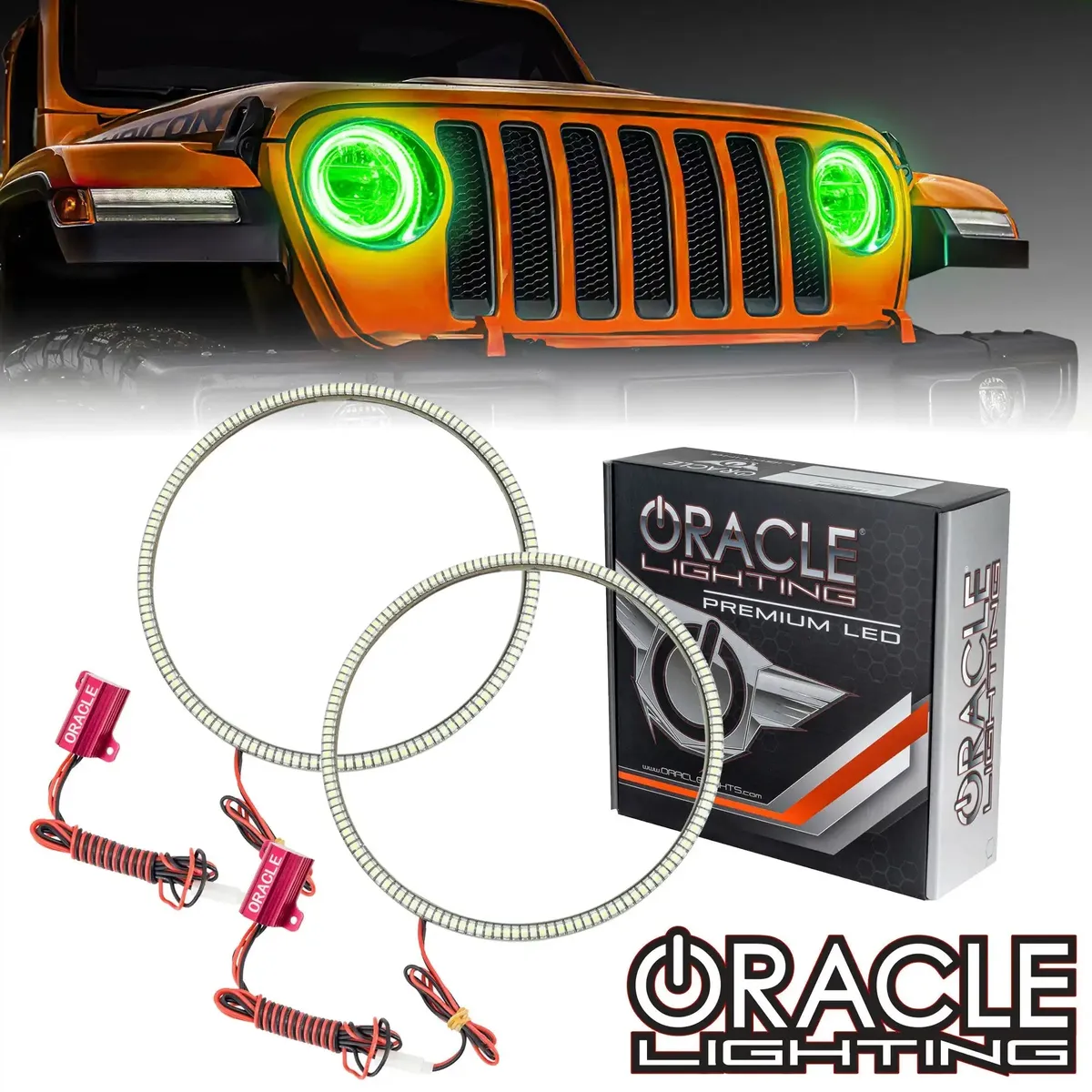 ORACLE Lighting 2020-2025 Jeep Gladiator JT LED Headlight Surface Mount Halo Kit product image