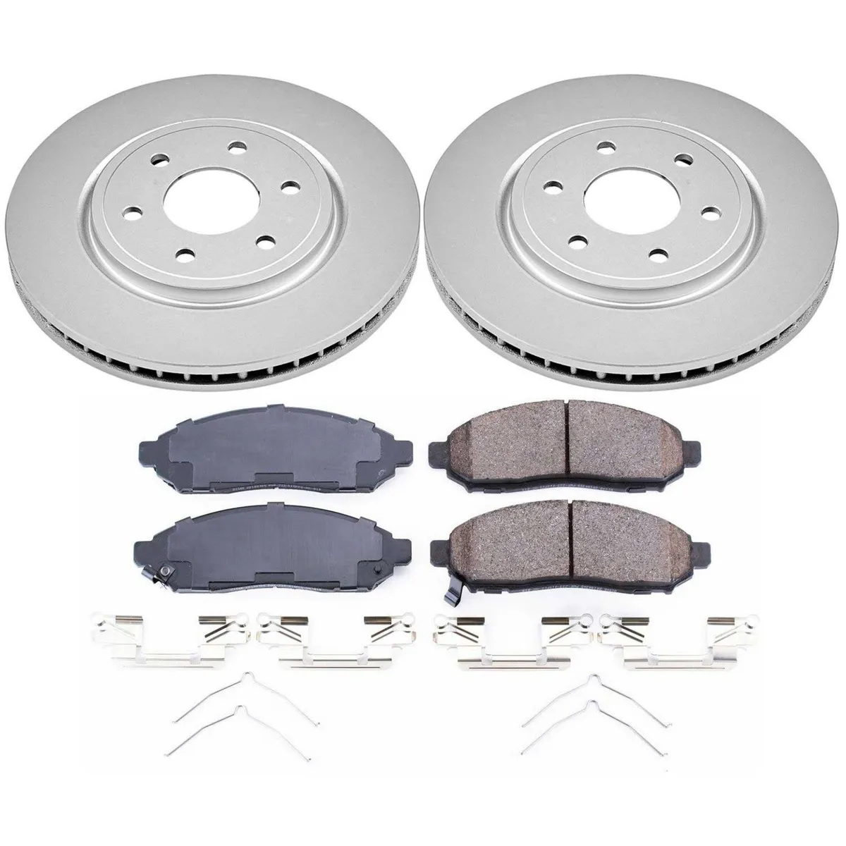Z17 Geomet Coated Rotor Kit: Genuine Geomet Fully Coated Rotors; Ceramic Pads W/Hardware product image