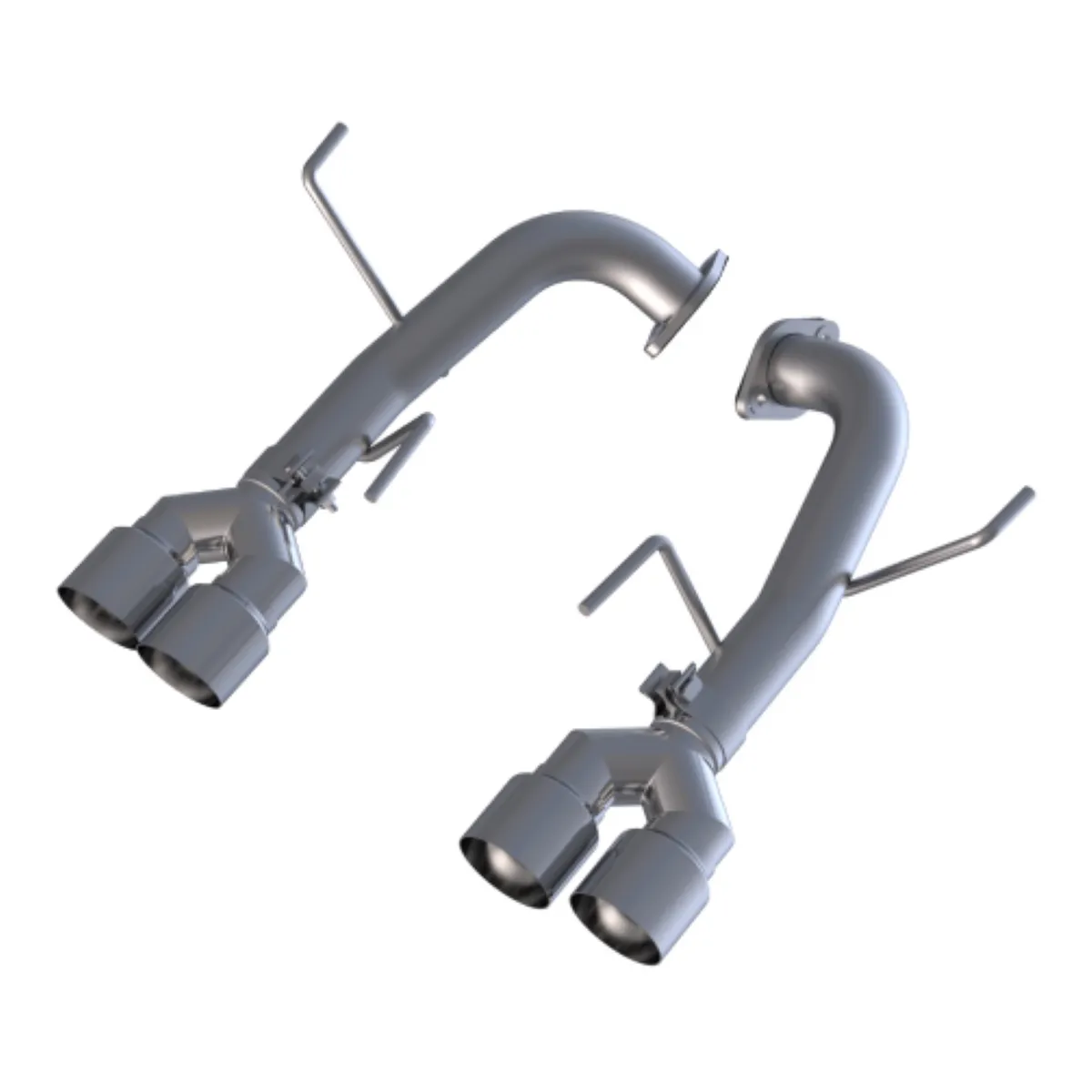Armor Pro Axle Back Exhaust System; 2.5 in.; Dual Split Rear Exit; T304 Stainless Steel; Incl. 3.5 in. OD Dual Out Tips; product image