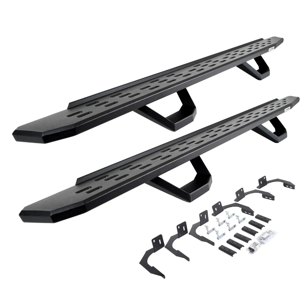 Go Rhino Go Rhino 6961068720PC - RB30 Running Boards with Mounting Brackets & 2 Pairs of Drops Steps Kit - Textured Black