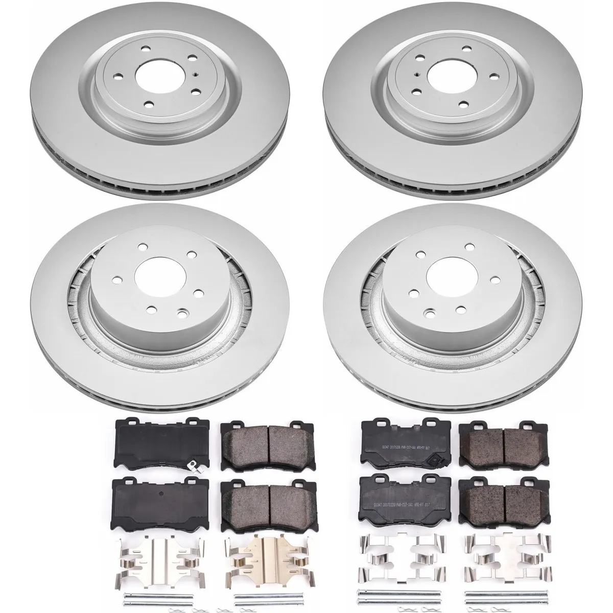 Z17 Geomet Coated Rotor Kit: Genuine Geomet Fully Coated Rotors; Ceramic Pads W/Hardware product image
